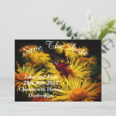 Mooie vlinder bespaart de data save the date (Staand voorkant)