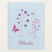Mooie vlinder blauw en paarse planner (Voorkant)
