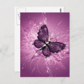 Mooie vlinder briefkaart (Voorkant / Achterkant)