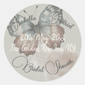 Mooie Vlinder Bruiloft Sticker (Voorkant)