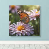 Mooie vlinder canvas afdruk (Insitu (Houten vloer))