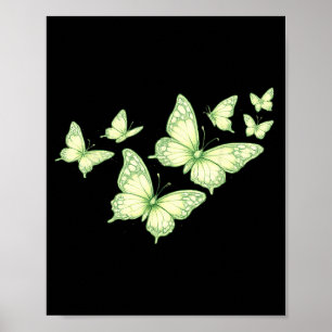 Mooie Vlinder Groene Vlinder Liefhebbers Vrouwen Poster