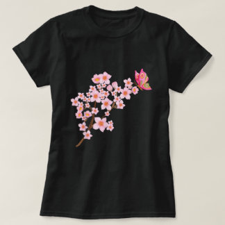 Mooie vlinder Japanse kersenbloesem Sakura T-shirt