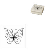 Mooie vlinder - Kleur mij Rubberstempel (Gestempeld)