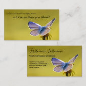 Mooie vlinder met motivatie citaat visitekaartje (Voorkant / Achterkant)