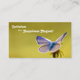 Mooie vlinder met motiverende quote visitekaartje