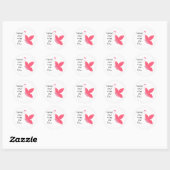 Mooie Vlinder met Spreuk Ronde Sticker (Vel)