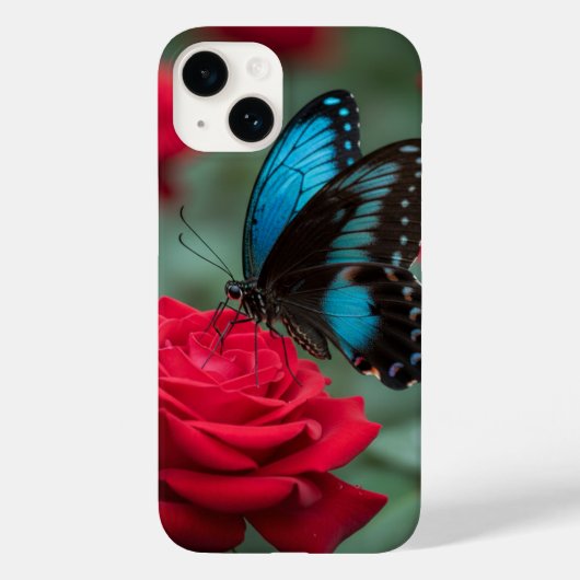 Mooie Vlinder Rode Rozen - Verbluffend Case-Mate iPhone Case (Achterkant)