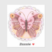 Mooie vlinder sticker (Vel)