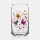 Mooie vlinderkunst blikvorm glas (Achterkant)