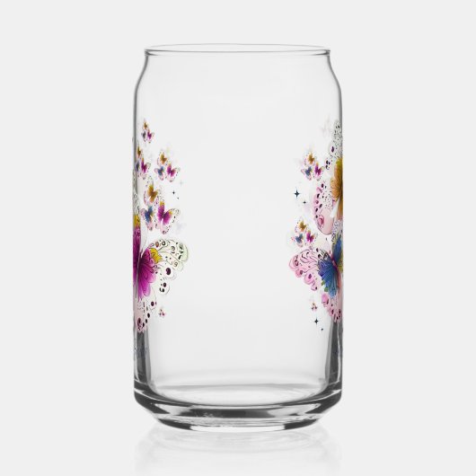 Mooie vlinderkunst blikvorm glas (Rechts)