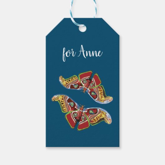 Mooie vlinderkunst cadeaulabel (Voorkant)