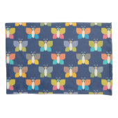 Mooie Vlinderprint op Blauw Kussensloop (Voorkant)
