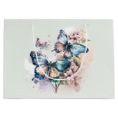 Mooie Vlinders en Bloemen Groot Cadeauzakje (Voorkant)