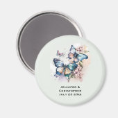 Mooie Vlinders en Bloemen Magneet (Voorkant / Achterkant)