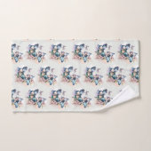 Mooie Vlinders en Bloemen Patroon Bad Handdoek (Handdoek)