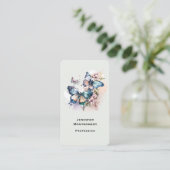 Mooie Vlinders en Bloemen Visitekaartje (Staand voorkant)