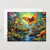 Mooie Vlinders Fantasie Briefkaart (Voorkant / Achterkant)