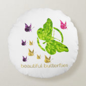 mooie vlinders rond kussen (Voorkant)