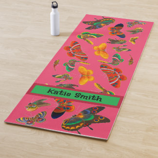 Mooie vlinders schrijven je eigen naam yoga mat