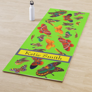 Mooie vlinders schrijven je eigen naam yoga mat