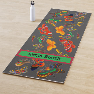 Mooie vlinders schrijven je eigen naam yoga mat