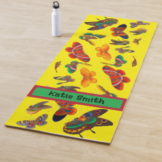 Mooie vlinders schrijven je eigen naam yoga mat