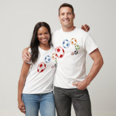 Mooie voetbal (football) set van ballen t-shirt (Unisex)