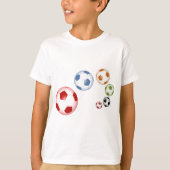 Mooie voetbal of football set van ballen t-shirt (Voorkant)