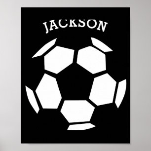 Mooie Voetbal Persoonlijke Kinderen Sport T-shirt Poster