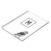 Mooie Vogel Maak je Initiele Letter Custom Notitieboek (Linkerzijde)