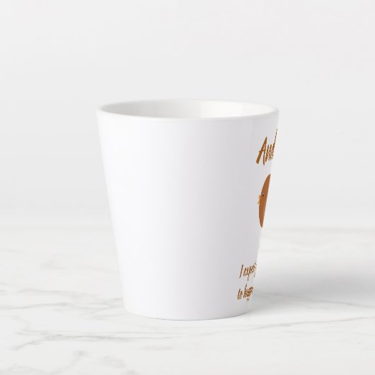 Mooie vogel met positieve verklaring latte mok (Voorkant)