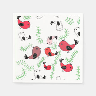 Mooie vogel thema design, gedrukt servet