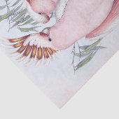 Mooie vogelkaketoe bleke roze cacatua tissuepapier (Detail)