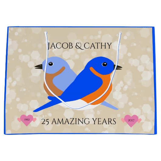 Mooie vogels: elk Jubileum jaar Large Cadeauzakje (Voorkant)