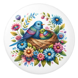 Mooie Vogels Keramische Knop
