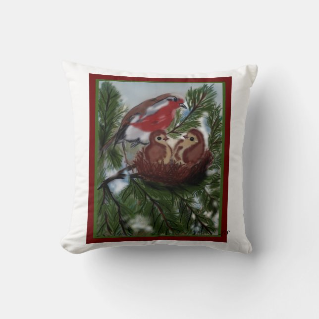 Mooie vogels LS design Kussen (Voorkant)