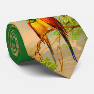 mooie vogels print stropdas