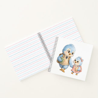 Mooie Vogelsiblings Schoolnotitieboek Notitieboek