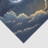 Mooie volle maan boven de wolken tissuepapier (Detail)