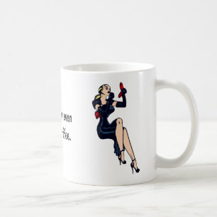 Mooie voor koffee Blond Retro Glamour Meisje Pin-u Koffiemok
