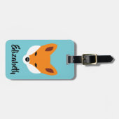 Mooie vos bagagelabel (Voorkant horizontaal)