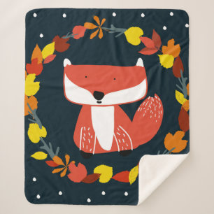 Mooie vos in het winterwoud sherpa deken