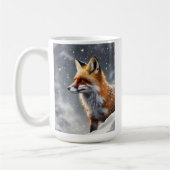 Mooie vos in sneeuw koffiemok (Links)