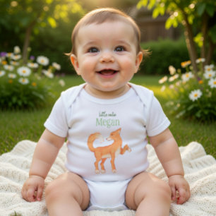 Mooie Vos Persoonlijke naam "Kleine Moppie" Baby Romper