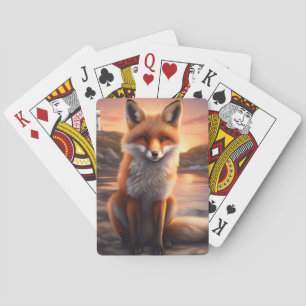 Mooie vos pokerkaarten