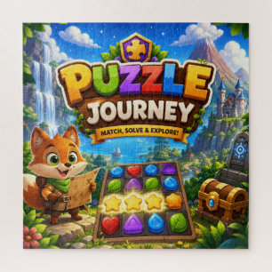 Mooie Vos Puzzel Avontuur Fun Kinderen Game Kunst