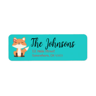 Mooie Vos Thema Retouradres Labels Dier