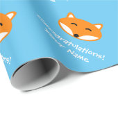 Mooie vos Verjaardagsverpakkings papier voor kinde (Rol Hoek)