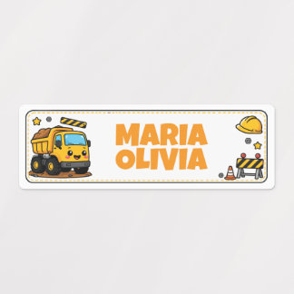 Mooie vrachtwagen aangepaste schoolnaam labels